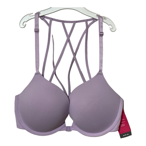 Xhilaration Push Up Bra Underwire Lilac Purple T-Shirt Bra Lot of 2 Size 32D - Picture 7 of 12